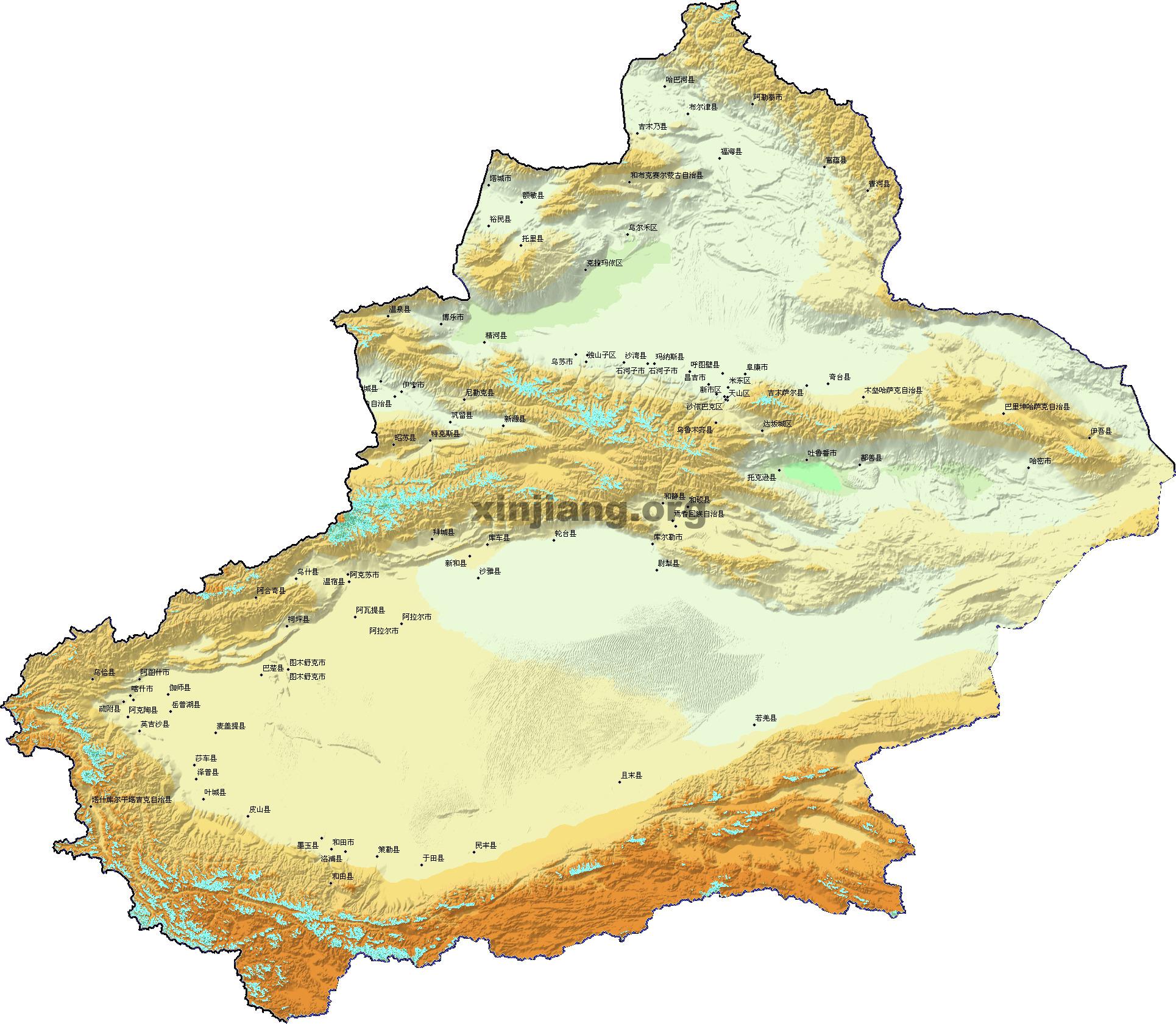 新疆旅游地图